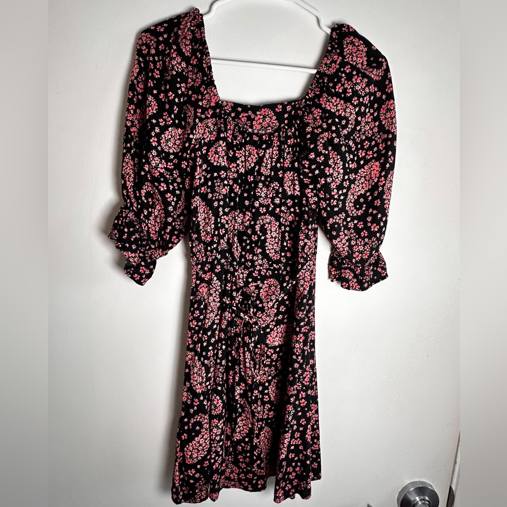 Miss Selfridge paisley Floral Puff Sleeve Dress - Picture 2 of 5